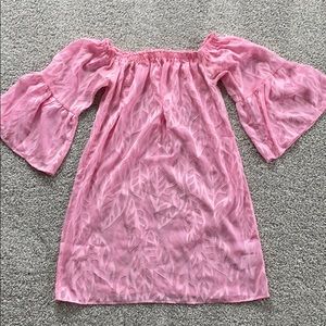 LILLY PULITZER Pink sheer mini dress XS